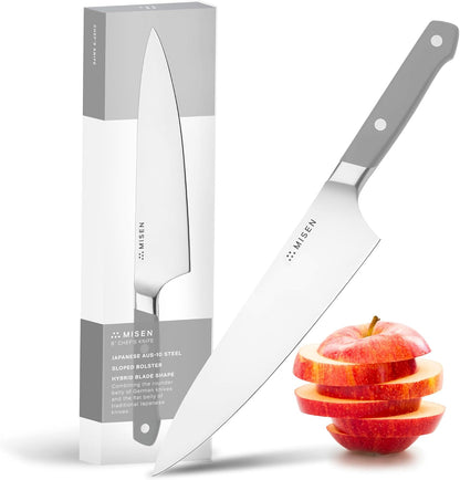6.8" Chef Knife – High Carbon Japanese AUS-10 Stainless Steel – Hybrid German & Japanese Blade – Precision Kitchen Knife for Professionals & Home Cooks – Ultimate Cutting Performance - Black