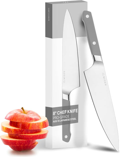 6.8" Chef Knife – High Carbon Japanese AUS-10 Stainless Steel – Hybrid German & Japanese Blade – Precision Kitchen Knife for Professionals & Home Cooks – Ultimate Cutting Performance - Black