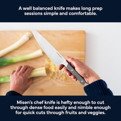 6.8" Chef Knife – High Carbon Japanese AUS-10 Stainless Steel – Hybrid German & Japanese Blade – Precision Kitchen Knife for Professionals & Home Cooks – Ultimate Cutting Performance - Black