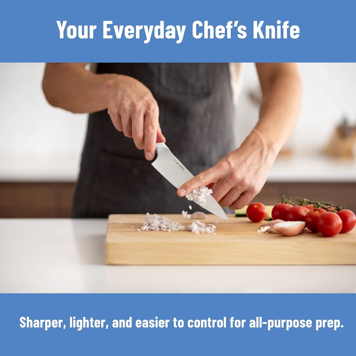 6.8" Chef Knife – High Carbon Japanese AUS-10 Stainless Steel – Hybrid German & Japanese Blade – Precision Kitchen Knife for Professionals & Home Cooks – Ultimate Cutting Performance - Black