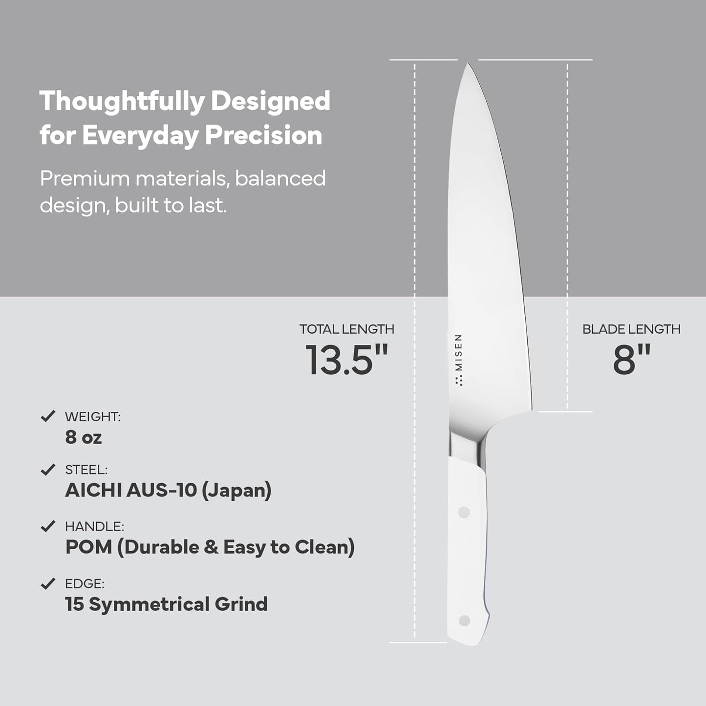 6.8" Chef Knife – High Carbon Japanese AUS-10 Stainless Steel – Hybrid German & Japanese Blade – Precision Kitchen Knife for Professionals & Home Cooks – Ultimate Cutting Performance - Black