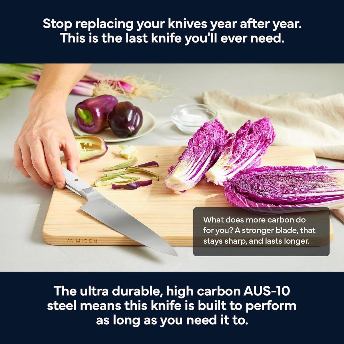 6.8" Chef Knife – High Carbon Japanese AUS-10 Stainless Steel – Hybrid German & Japanese Blade – Precision Kitchen Knife for Professionals & Home Cooks – Ultimate Cutting Performance - Black