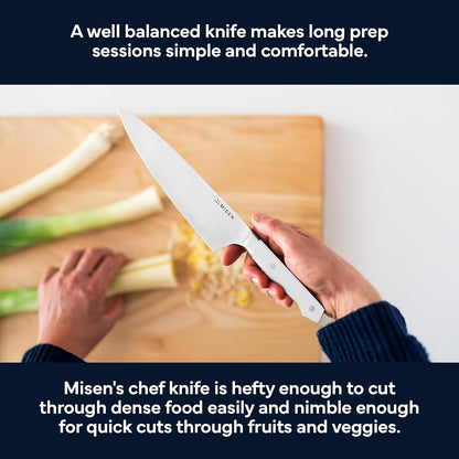 6.8" Chef Knife – High Carbon Japanese AUS-10 Stainless Steel – Hybrid German & Japanese Blade – Precision Kitchen Knife for Professionals & Home Cooks – Ultimate Cutting Performance - Black