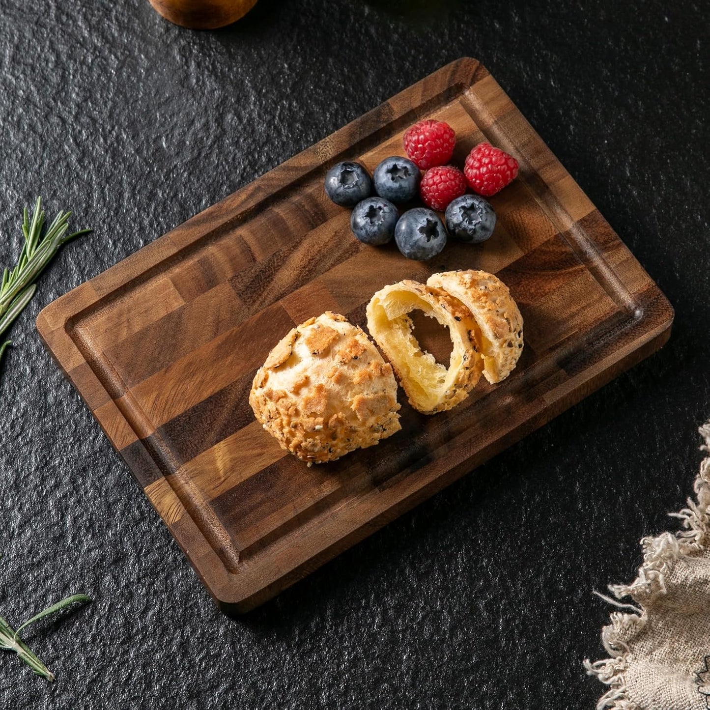 Walnut Cutting Boards for Kitchen Solid Wood End Grain 17"×13"×1" | Large Chopping Board Double Sided with Handle, Hardwood Charcuterie Butcher Block for Meal Prep & Serving with Gift Box