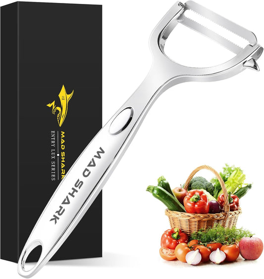 Vegetable Peeler,Ultra Sharp Y Serrated Blade Peelers for Kitchen | Y Shaped Peeler Rust-proof Stainless Steel,Non-slip Ergonomic Grip,Easy Clean for carrots, potatoes, apples, fruits & veggies