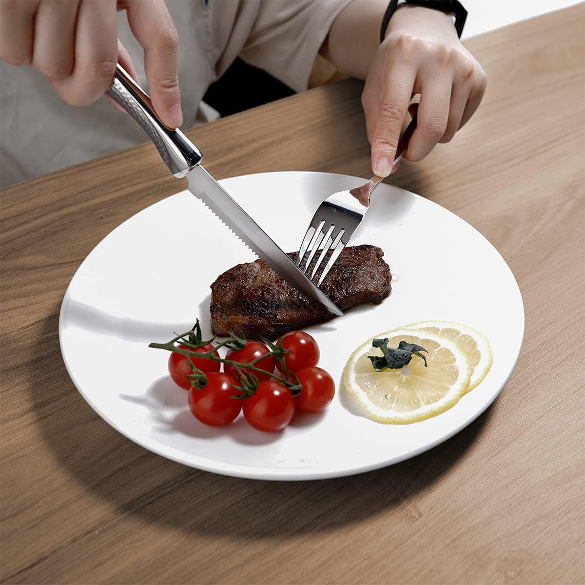 Steak Knives Set of 6 Serrated, 4.5 In