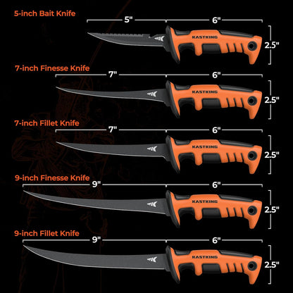 Ultimate Angler 7" Fillet Knife, Fishing Knife for Men | Vanadium Stainless Steel Blade, Corrosion-resistant, Sheath with Sharpener & Line Cutter, EnduraGrip Handle