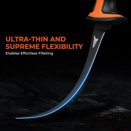 Ultimate Angler 7" Fillet Knife, Fishing Knife for Men | Vanadium Stainless Steel Blade, Corrosion-resistant, Sheath with Sharpener & Line Cutter, EnduraGrip Handle