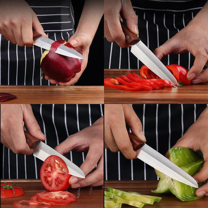 4.6-Inch Pro Paring Knife, High Carbon Stainless Steel Fruit/Vegetable Carving Knife with Wooden Ergonomic Handle (Wooden Brown), KK-PK-4IN