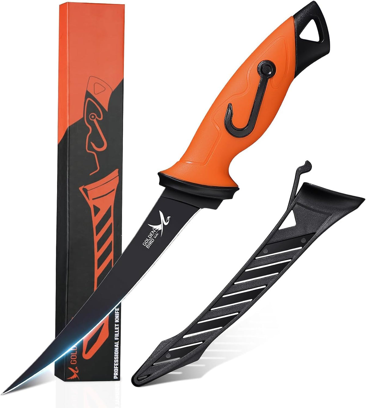 Golden Bird 6'' Fish Fillet Knife with Sheath