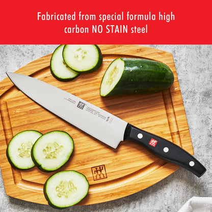 Twin Signature 3-Pc Knife Set Made in Germany | Ultra Sharp Blades Made with Special Formula Friodur Ice Hardened Steel for Durability. Dishwasher Safe and Comfortable Grip.