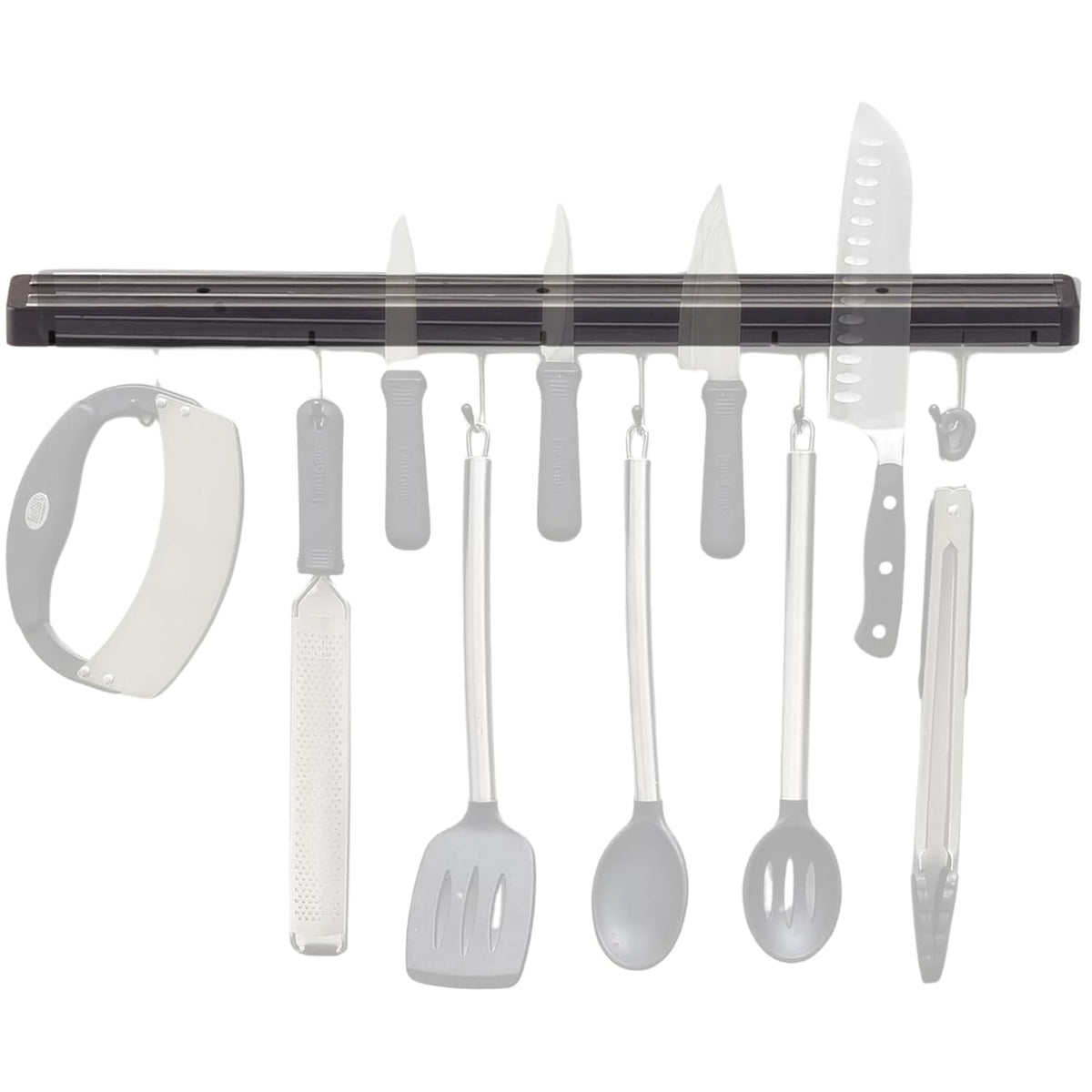 2924P Magnetic Knife Holder, 24" Plastic, Secure Cutlery Storage, Includes Mounting Hardware, Wipe Clean, ABS Plastic Construction, Compact Kitchen Organizer