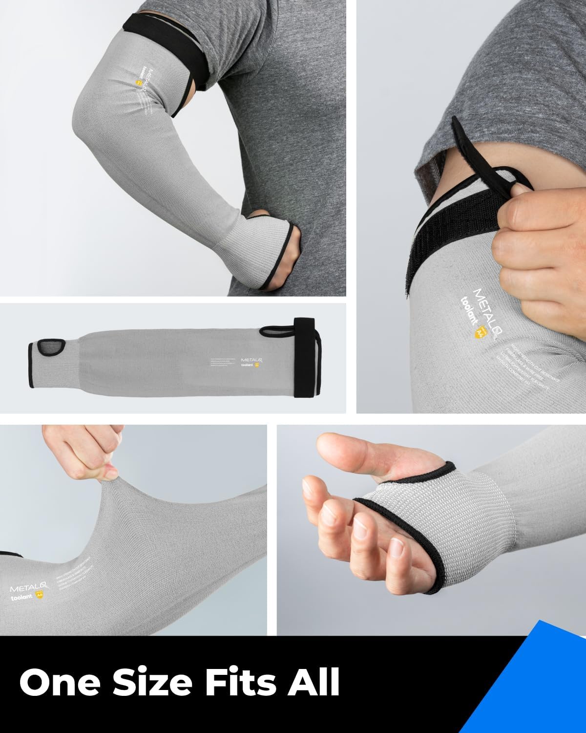 Ultra-Comfort Metal Q Cut Resistant Arm Sleeves | Metal Q Cut Resistant, Fiberglass-Free, Hypoallergenic, Cooling Breathable, Stretch One Size, Gardening & Pet Care