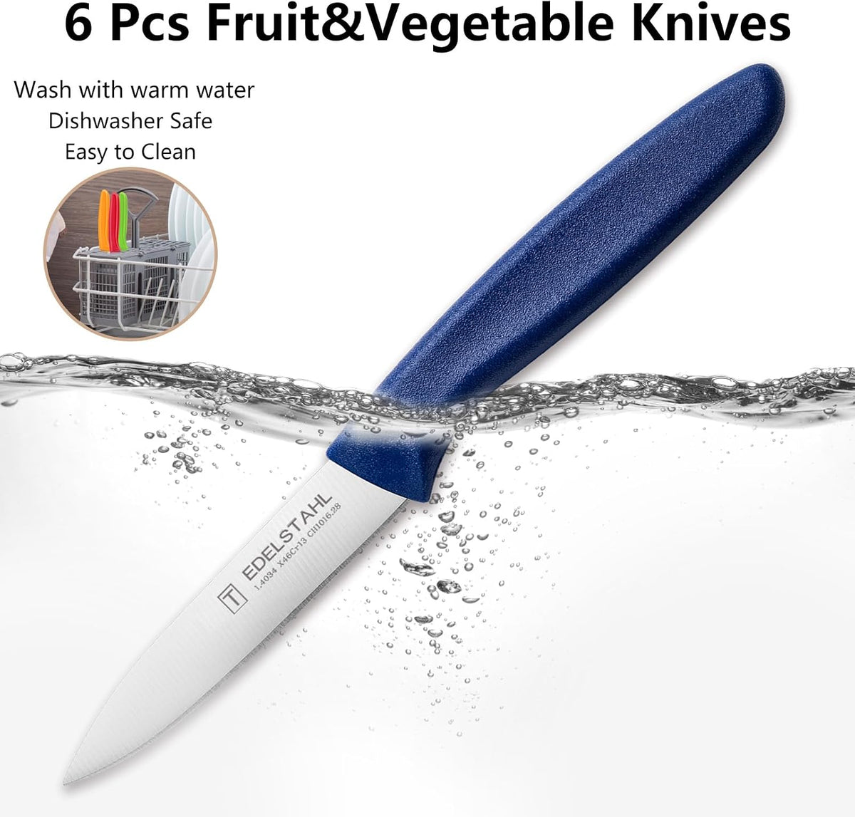 Paring Knives Set of 6,Pairing knife,Small Paring Knife for Fruit