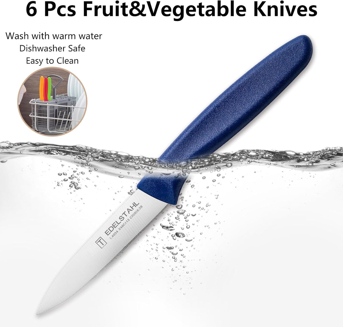 Paring Knives Set of 6,Pairing knife,Small Paring Knife for Fruit