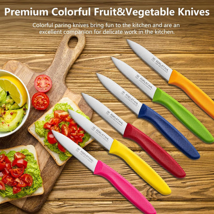 Paring Knives Set of 6,Pairing knife,Small Paring Knife for Fruit