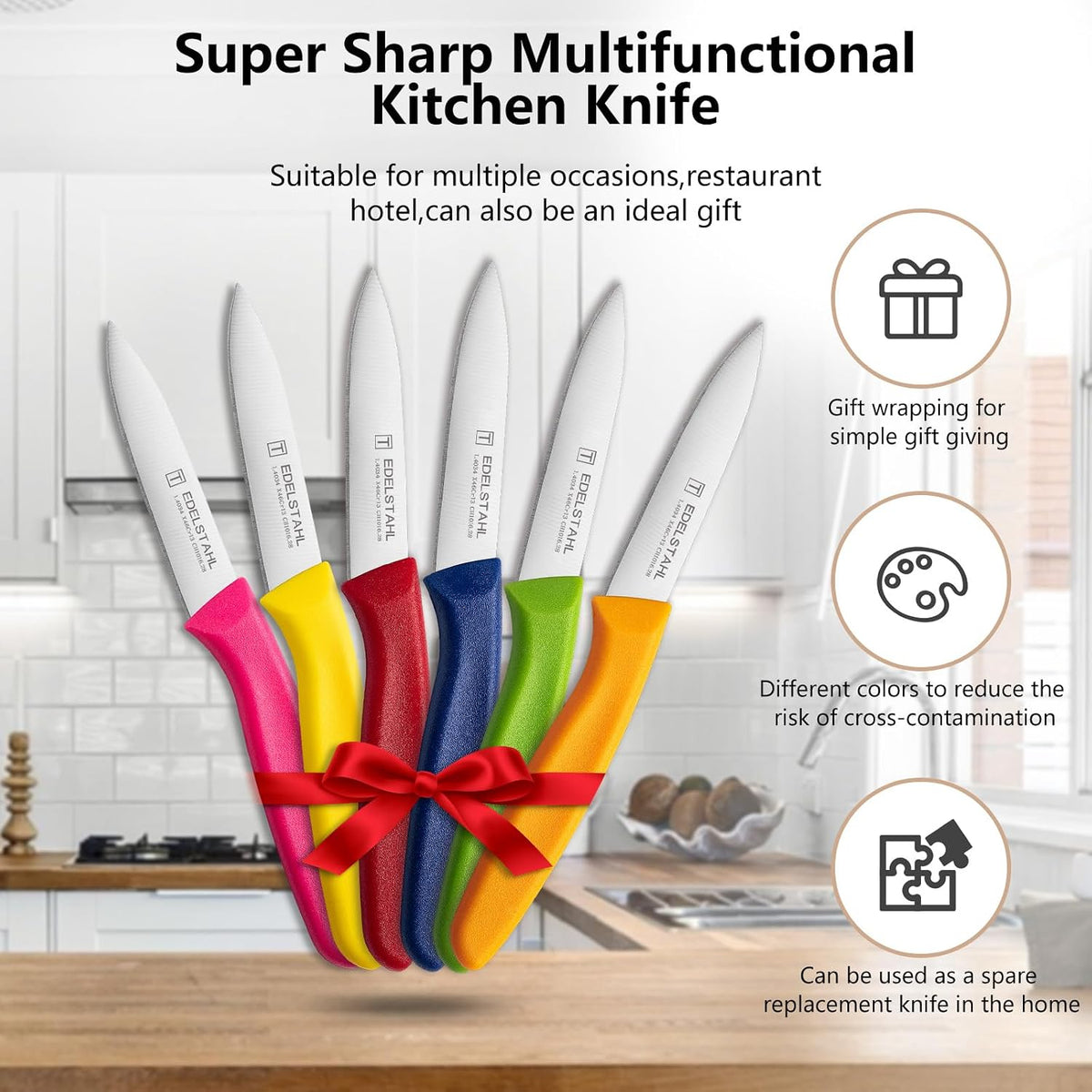 Paring Knives Set of 6,Pairing knife,Small Paring Knife for Fruit