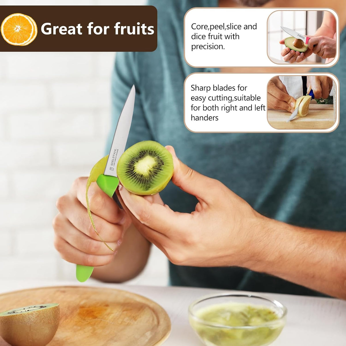 Paring Knives Set of 6,Pairing knife,Small Paring Knife for Fruit