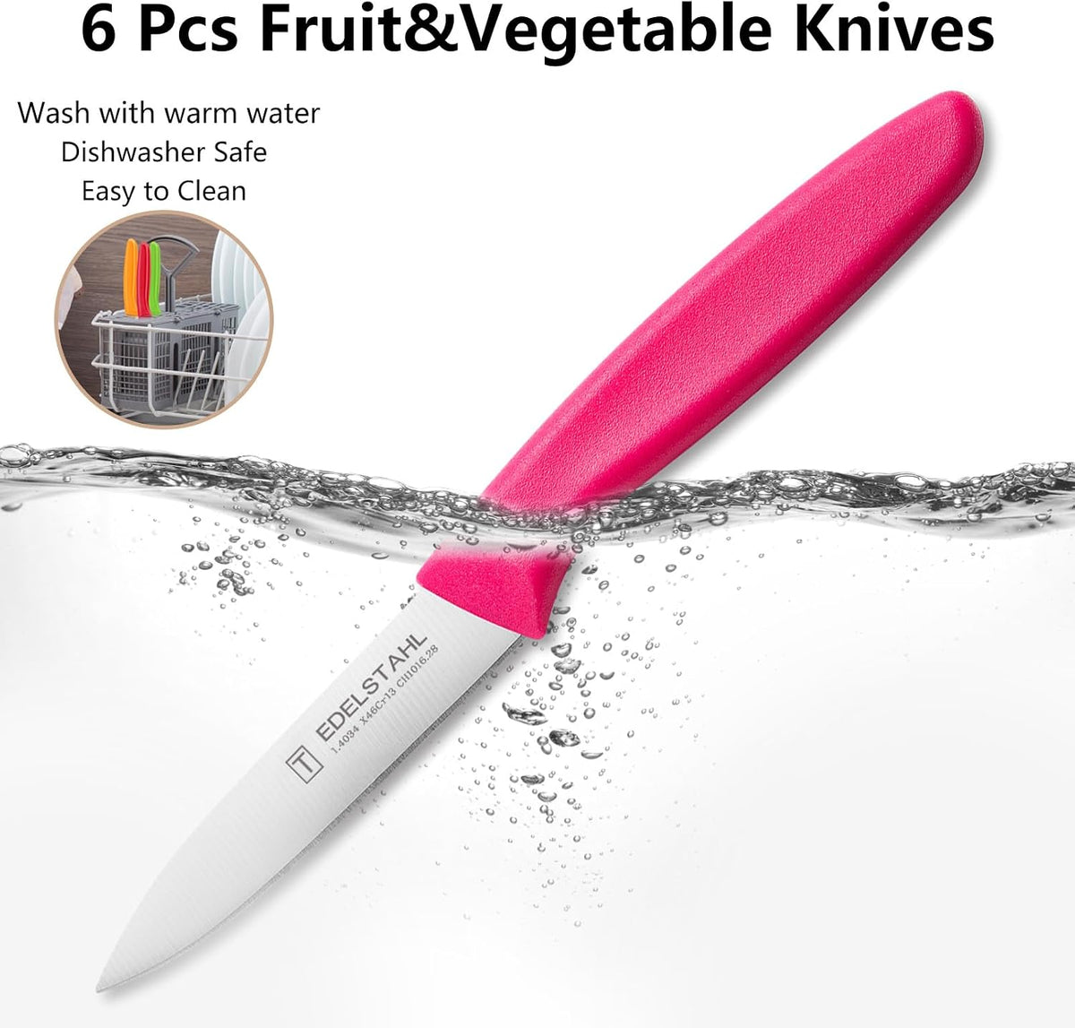 Paring Knives Set of 6,Pairing knife,Small Paring Knife for Fruit