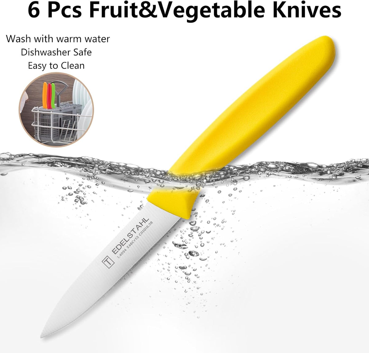 Paring Knives Set of 6,Pairing knife,Small Paring Knife for Fruit