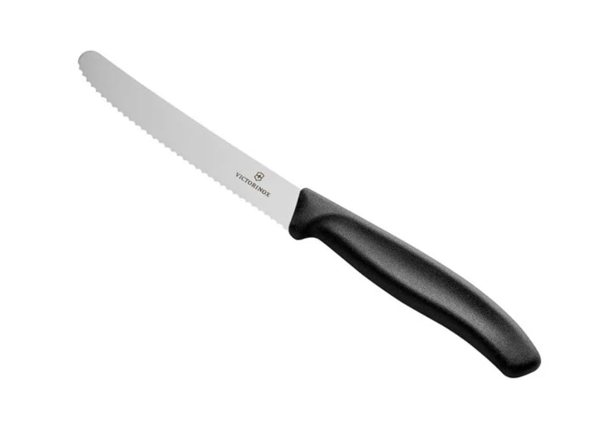 Swiss Classic Steak Knife Set, 4-1/2-Inch Serrated Blades with Round Tip (2 Pack)