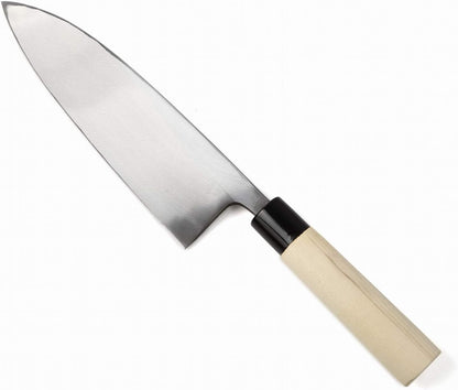 Japanese Sushi Fillet Best Sharp Kitchen Chef Knife Kigami(Yellow Steel)-No.2 D-Shape Magnolia Wood Handle, Deba 8.3-inch (210mm)