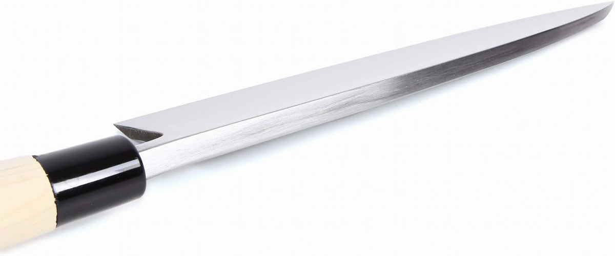 Japanese Sushi Fillet Best Sharp Kitchen Chef Knife Kigami(Yellow Steel)-No.2 D-Shape Magnolia Wood Handle, Deba 8.3-inch (210mm)
