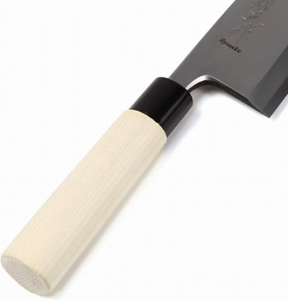 Japanese Sushi Fillet Best Sharp Kitchen Chef Knife Kigami(Yellow Steel)-No.2 D-Shape Magnolia Wood Handle, Deba 8.3-inch (210mm)
