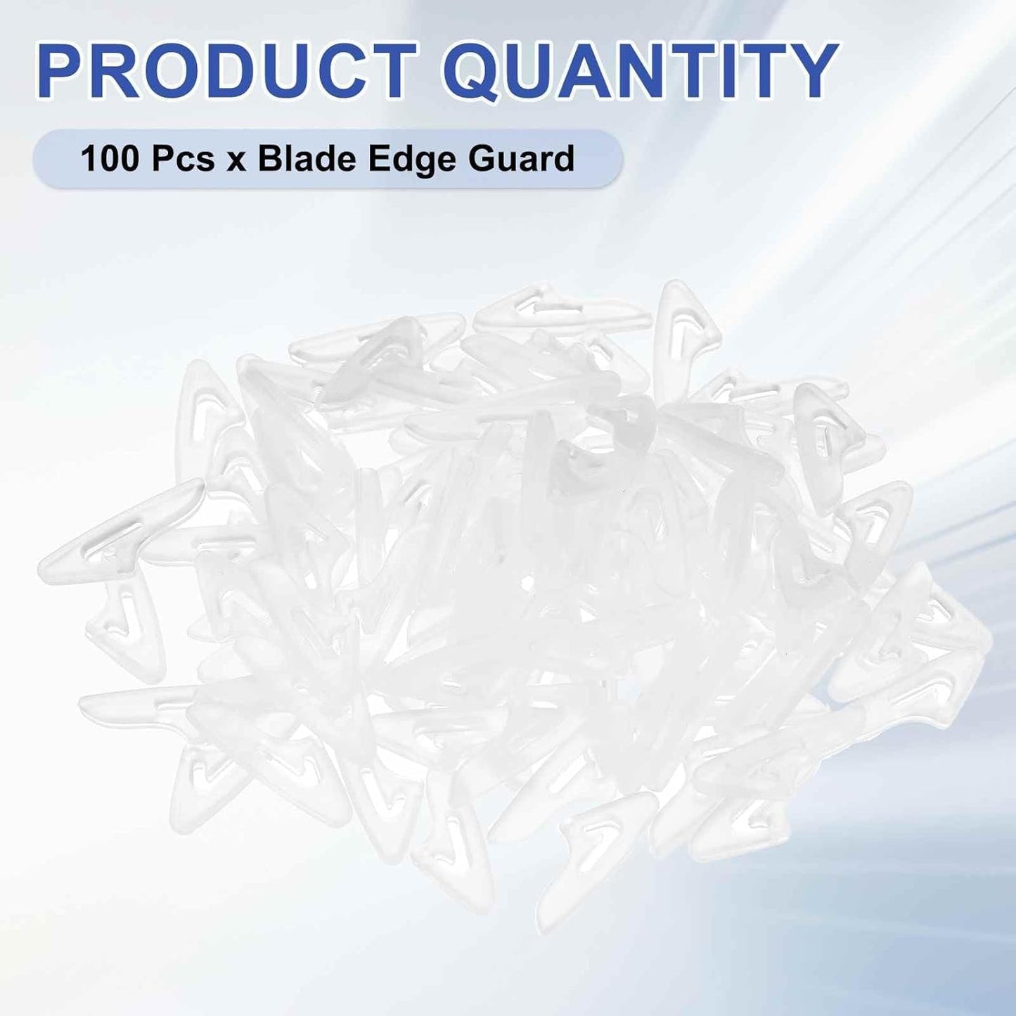 100Pcs Knife Tip Protector Cover 1.13" x 0.43" Plastic Anti-scratch Blade Tip Edge Guards for Kitchen Knife Protection Sleeves Cover, White