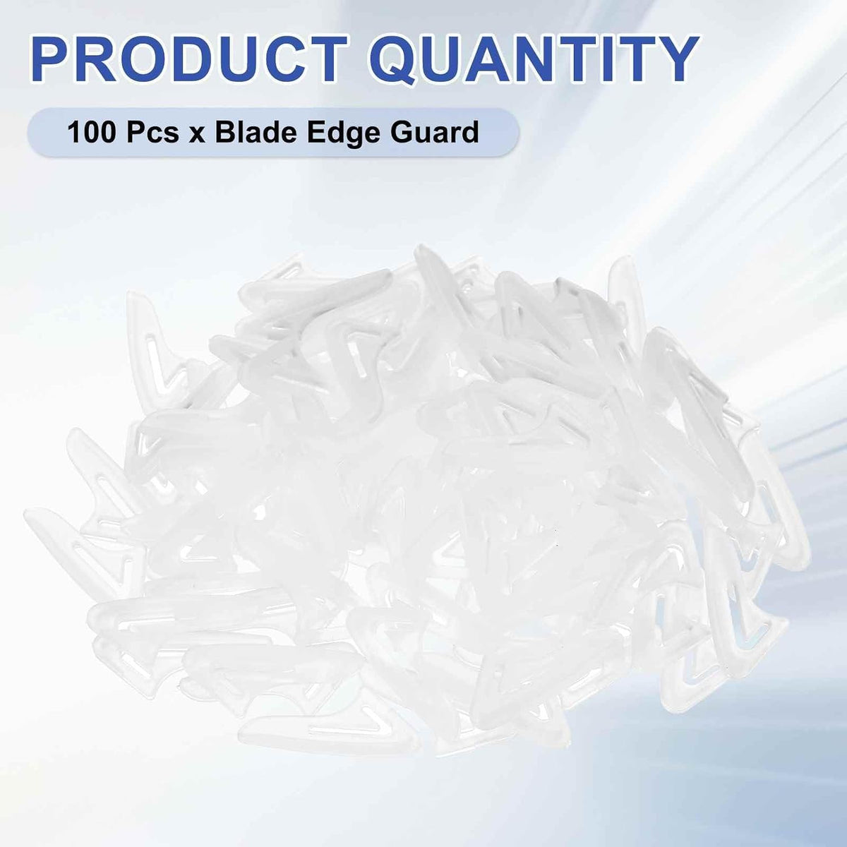 100Pcs Knife Tip Protector Cover 1.13" x 0.43" Plastic Anti-scratch Blade Tip Edge Guards for Kitchen Knife Protection Sleeves Cover, White