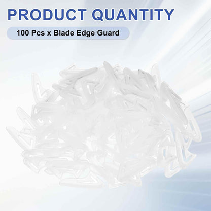 100Pcs Knife Tip Protector Cover 1.13" x 0.43" Plastic Anti-scratch Blade Tip Edge Guards for Kitchen Knife Protection Sleeves Cover, White