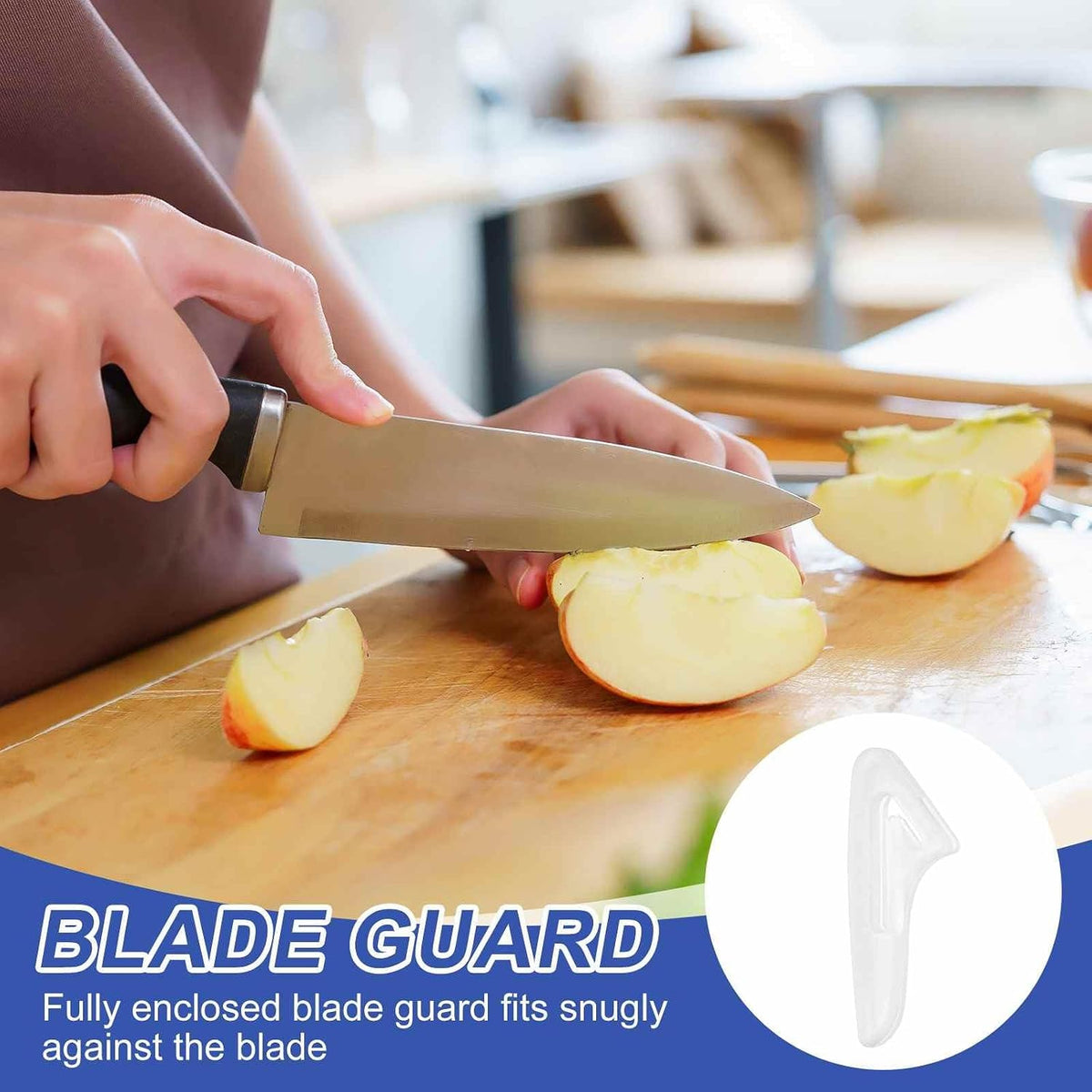 100Pcs Knife Tip Protector Cover 1.13" x 0.43" Plastic Anti-scratch Blade Tip Edge Guards for Kitchen Knife Protection Sleeves Cover, White