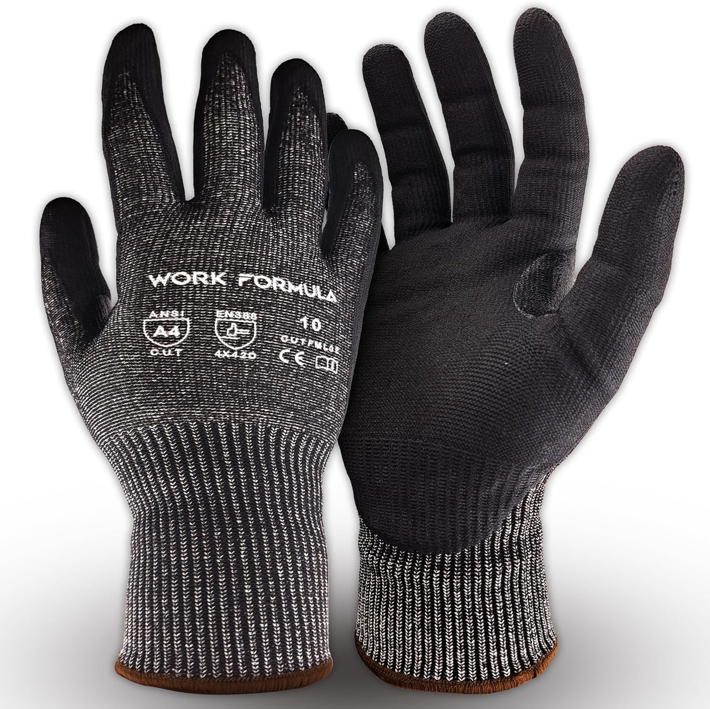 2/5 Pack Snug Fit Cut Resistant Gloves, ANSI A4, XS-3XL, Men/Women, Metal/Glass/Wood/Box Cutting, Fishing, HVAC