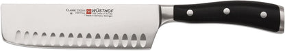 WÜSTHOF Model 4187-7/17, CLASSIC IKON 7 Inch Hallow Edge Nakiri Knife, Full-Tang Handle with Half Bolster | Precision Forged High-Carbon Stainless Steel German Made