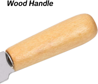 10-Pack Wood Handle Butter Spreader, 4 Inch, Sandwich Cream Cheese Condiment Knives with Ergonomic Handle