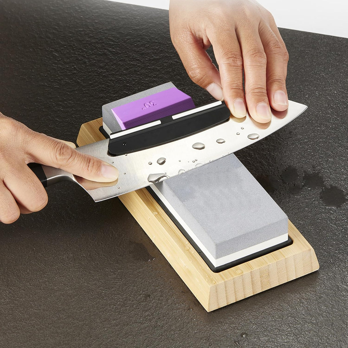 knife sharpening angle guide Whetstone Knife Blade Sharpener Sharpening Stone Angle Guide, 4 Universal Angles-15°, 20°, 25°, 30°Essential for knife sharpening beginners