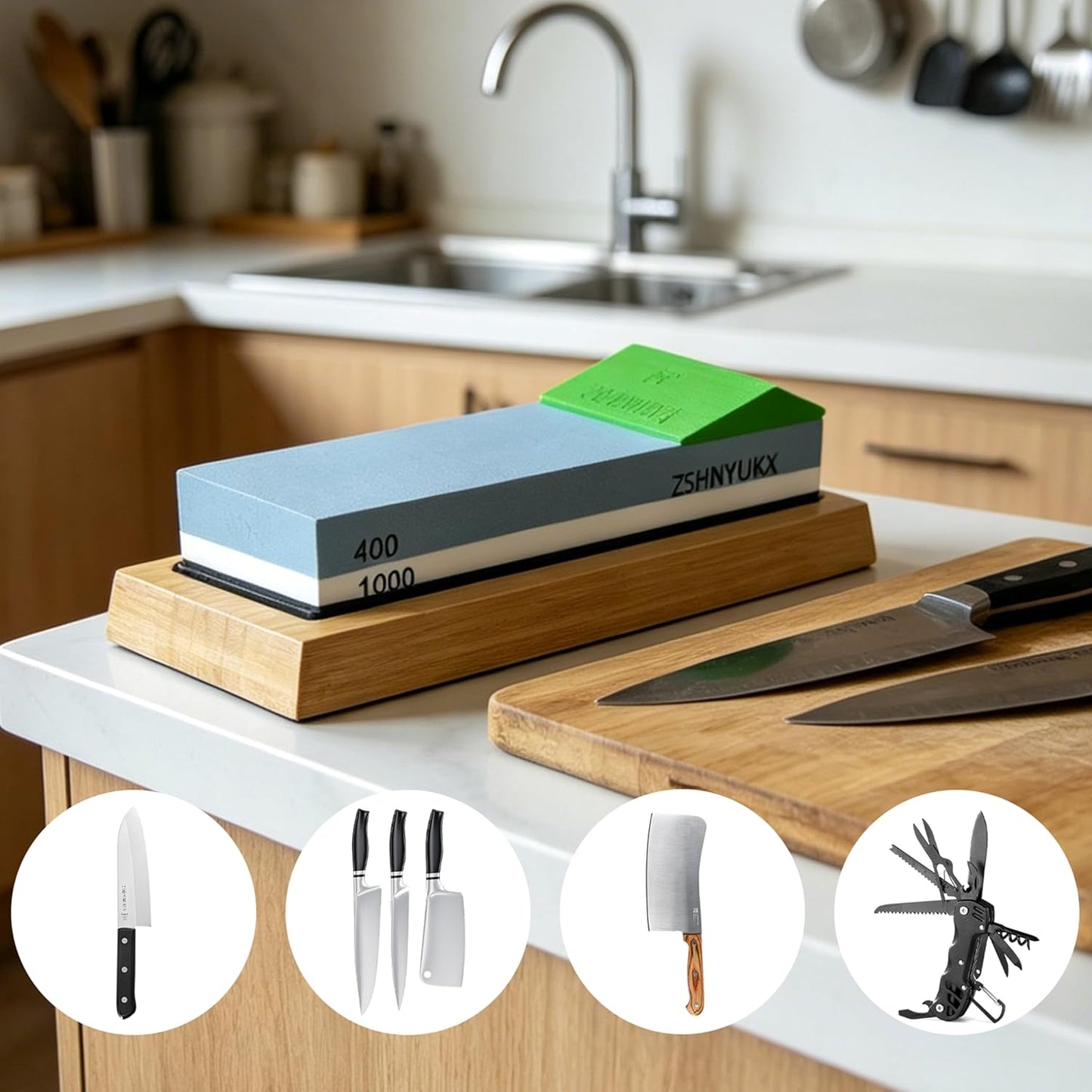 knife sharpening angle guide Whetstone Knife Blade Sharpener Sharpening Stone Angle Guide, 4 Universal Angles-15°, 20°, 25°, 30°Essential for knife sharpening beginners
