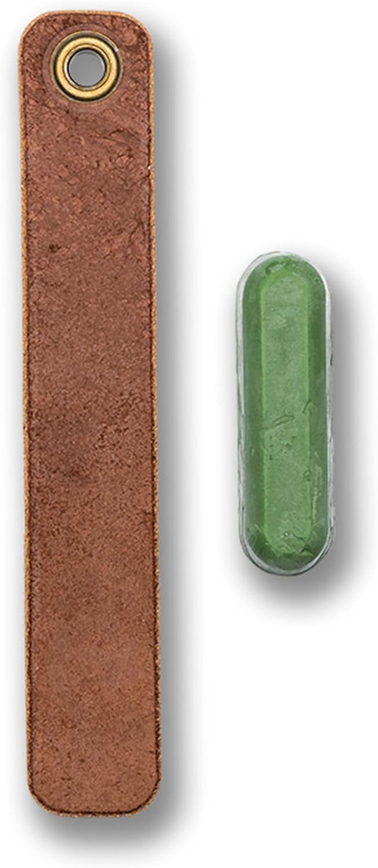 Leather Strop and Strop Compound for Pocket Knife Sharpening