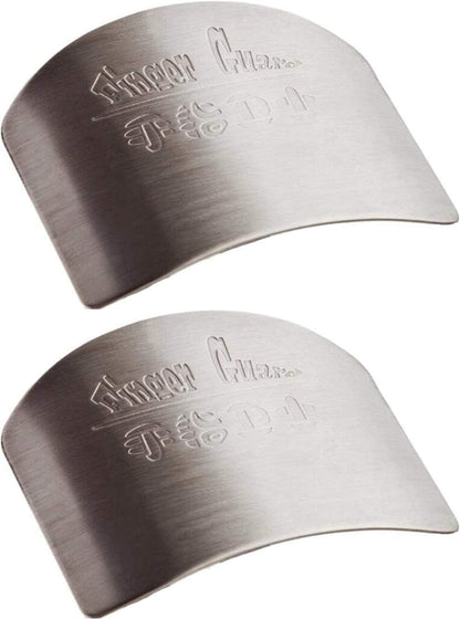 Finger Guard for Safe to Slice Cutting Vegetables Fruit- 2PCS, 304 Stainless Steel Finger Hand Protector Kitchen Tool Guard, Present for Thanksgiving, Wife, Mothers, Children;