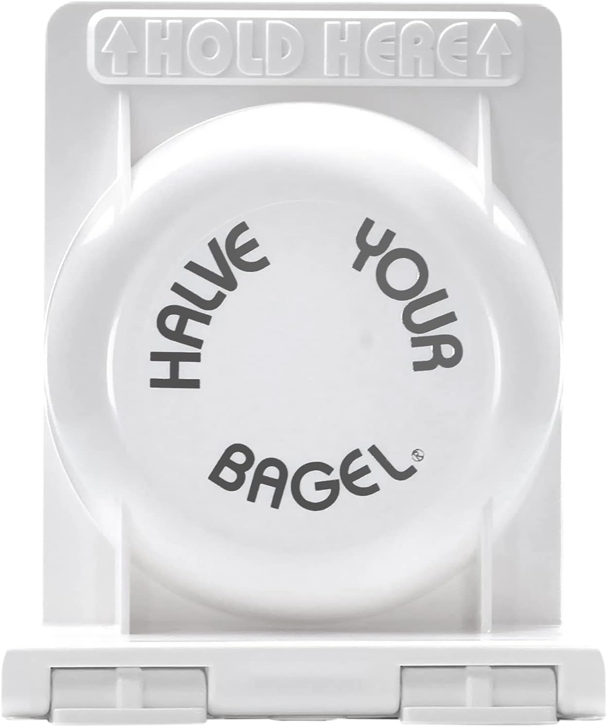 Bagel Slicer, Durable Kitchen Gadgets. Bagel Cutter with Knife for All Bagel Sizes, Dishwasher-Safe Bagel Cutter Slicer for Home, Bakeries, Coffee Shops, & more. (White)