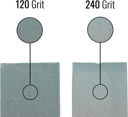 8" Dual Grit Sharpening Stone - 120/240 Aluminum Oxide for Knives, Tools, and Blades - SS8