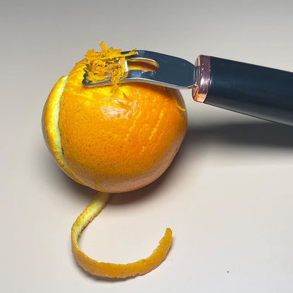 Channel Knife, 2 in 1 Lemon Peeler Zester Cocktail Garnish Citrus Zester 5 Baldes Ultra Sharp Lemon Rind Twist Peeler Stainless Steel Bar Tool Professional Grade Bar Accessory (Sliver)