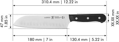 Solution Razor-Sharp Hollow Edge Santoku Knife 5-inch, German Engineered Informed by 100+ Years of Mastery