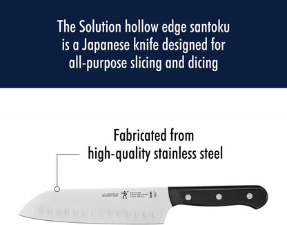 Solution Razor-Sharp Hollow Edge Santoku Knife 5-inch, German Engineered Informed by 100+ Years of Mastery