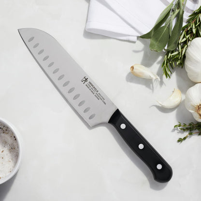 Solution Razor-Sharp Hollow Edge Santoku Knife 5-inch, German Engineered Informed by 100+ Years of Mastery