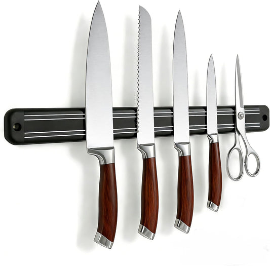 Magnetic Knife Strips,Magnetic Knife/Tool Holder for Wall/Refrigerator | Strong magnetic holder，magnetic tool organizer screws or tape installation,Saves counter space, keeps kitchen tidy