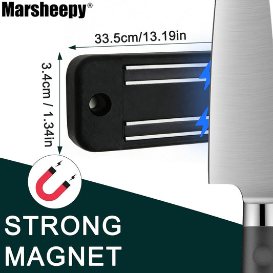 Magnetic Knife Strips,Magnetic Knife/Tool Holder for Wall/Refrigerator | Strong magnetic holder，magnetic tool organizer screws or tape installation,Saves counter space, keeps kitchen tidy