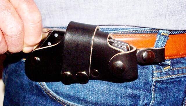 Quick Draw Leather Knife Sheath for Buck 110 Knives