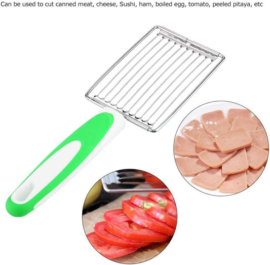 Luncheon Meat Cutter Stainless Steel Ham Fruit Tomato Slicer Boiled Egg Slicer Fruit Slicer Soft Food Slicer Sushi Cutter Cheese Kitchen Soft Food Cutting Tool