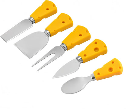 Cheese Knife, 5 Piece Cheese Knives Set, Mini Premium Stainless Steel Cheese Knife Set, Cheese Knives for Charcuterie Board - Charcuterie Boards Accessories